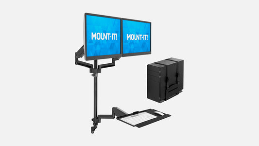 Mount-It! Dual Monitor Wall Mount Workstation Dual Monitor Wall Mount Workstation