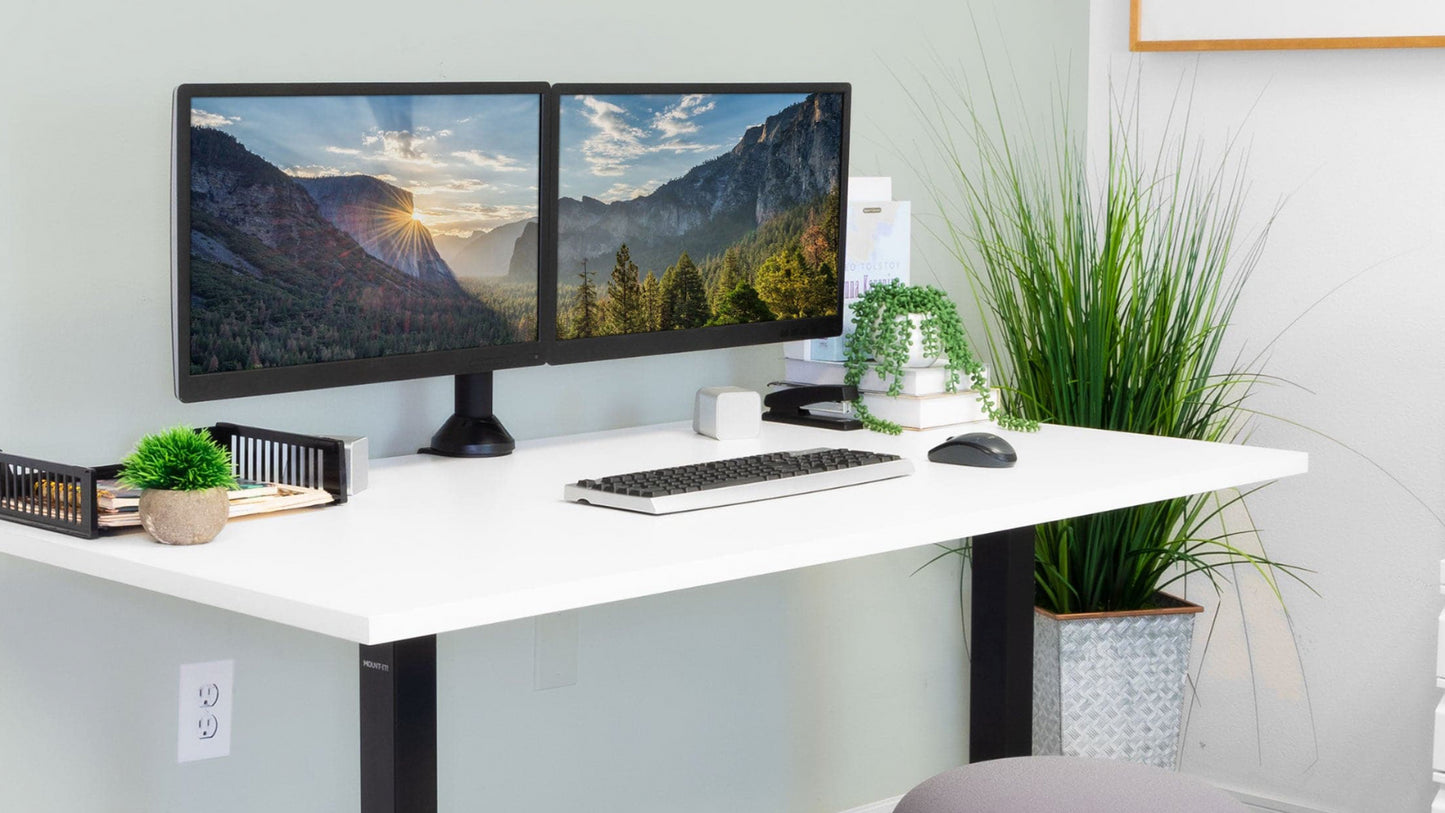 Mount-It! Dual Monitor Desk Mount for 13-27 Inch Screens Black