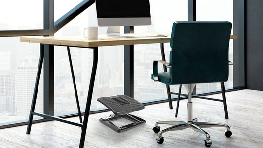 Mount-It! Under Desk Footrest, Adjustable Height/Angle and Massaging Rollers Under Desk Footrest