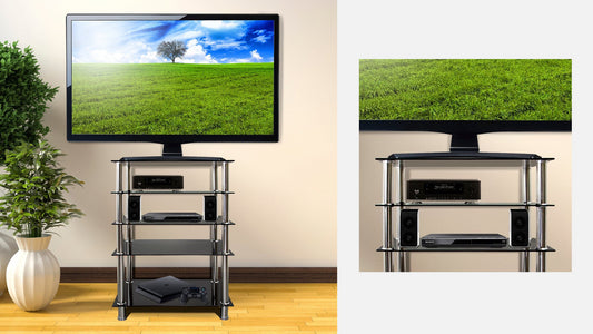 Mount-It! A/V Five-Tier Media Component Shelves A/V Five-Tier Media Component Shelves