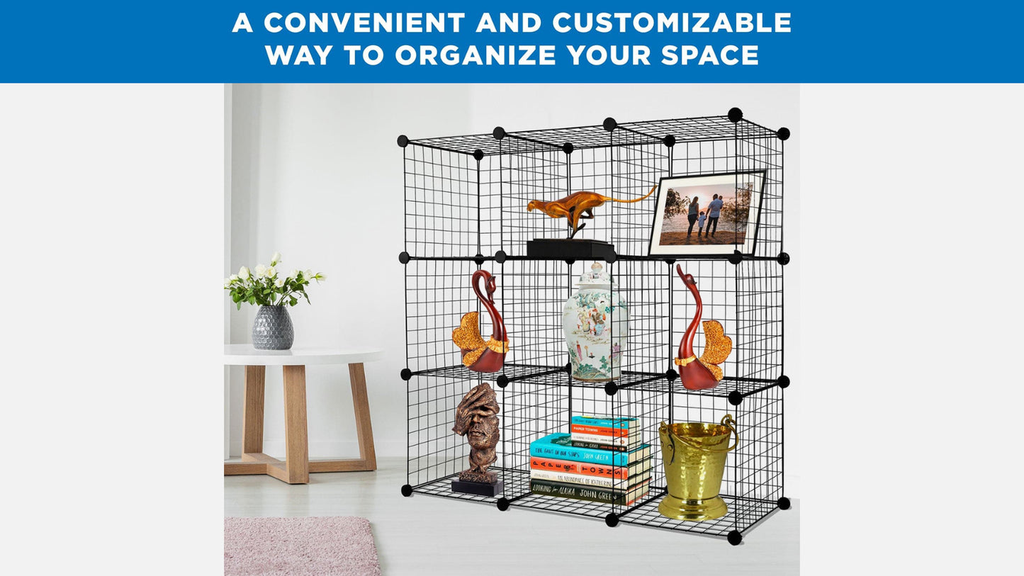 Mount-It! Wire Cube Storage Organizer: 12 Cubes 12 Cubes