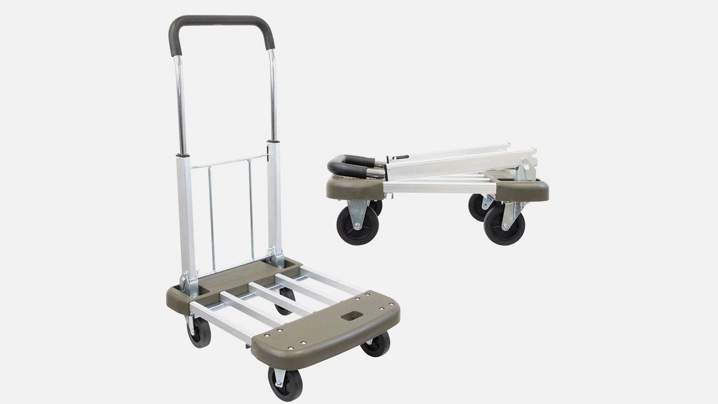 Mount-It! Heavy Duty Folding Platform Hand Truck with Expandable Base Heavy Duty Folding Platform Hand Truck with Expandable Base