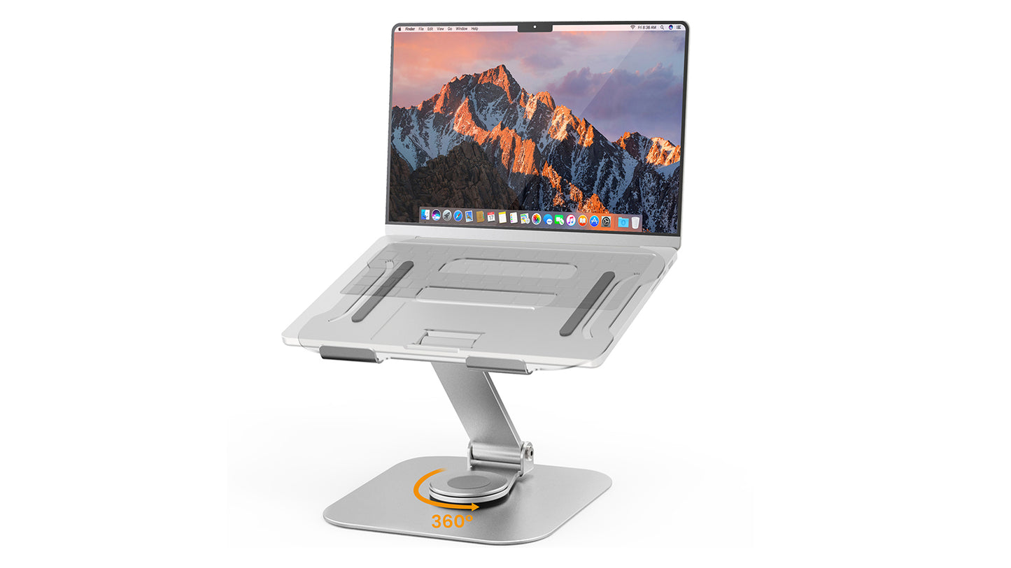 BEELTA Laptop Stand: Adjustable and multi-angel Silver,Aluminum