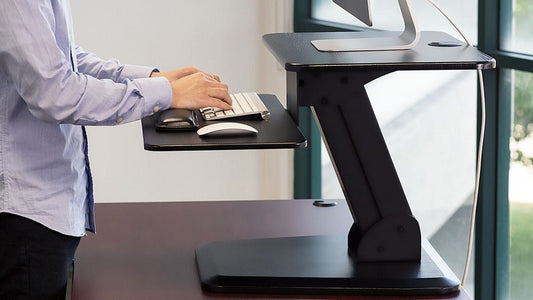 Mount-It! Sit-Stand Desk Converter w/Gas Spring Arm Black