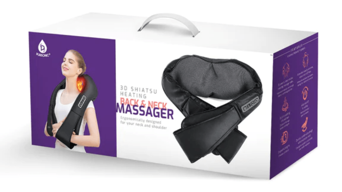 PURSONIC 3D Shiatsu Heating Back & Neck Massager 3D Shiatsu Heating Back & Neck Massager