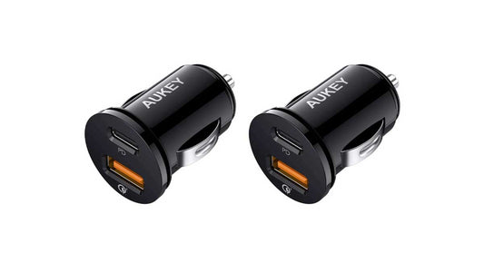 Racktodoor Dual (USB-C/USB-A) Car Charger - 21W 2-Pack