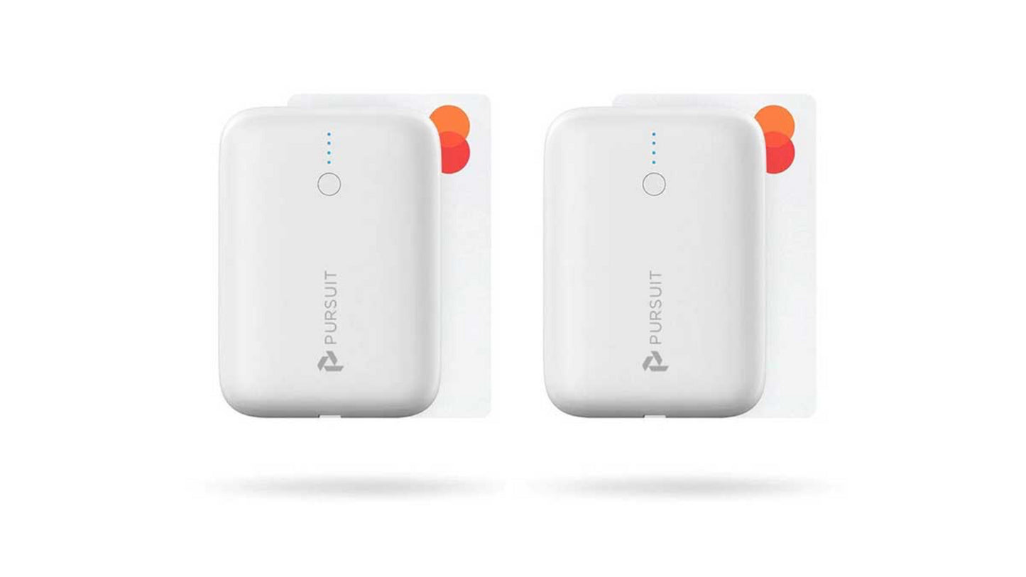 Racktodoor 10,000mAh Ultra-Compact Power Bank: With Recycled Plastic Housing White (2-Pack)