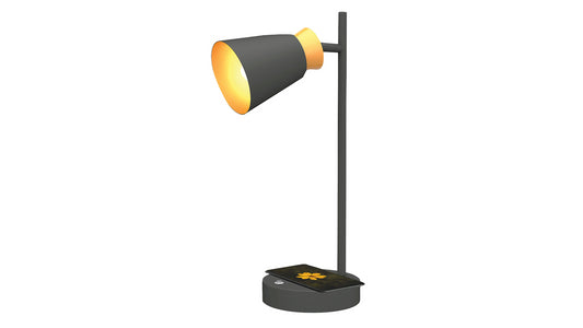 Racktodoor LED Desk Lamp With USB and Qi Wireless Charger: 3-step Dimmable Lighting Black