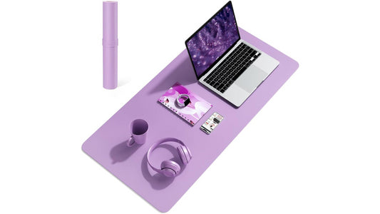 Racktodoor Nonslip PU Leather Desk Pad Protector Purple - 31.5" x 15.7"