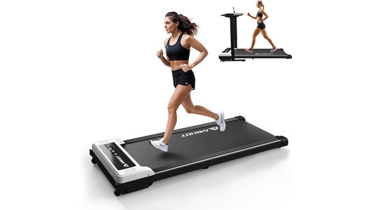 KERDOMWalking Pad Treadmill: Quiet, Portable with Remote Control, LED Display White