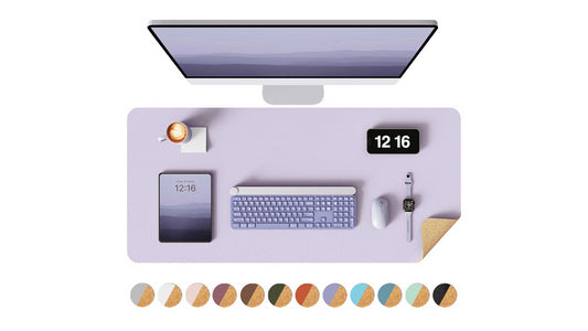 Racktodoor Eco Cork Double-Sided Desk Pad: Waterproof and Easy to Clean Purple - 35.4" x 17"