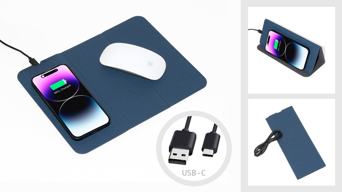 NICCI Wireless Charge Mouse Pad Navy