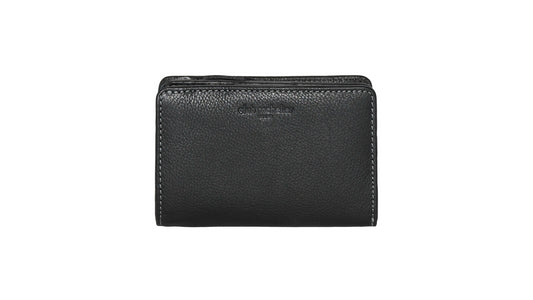 Club Rochelier Ladies Full Leather Bifold Wallet Black