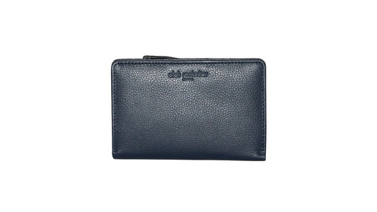 Club Rochelier Ladies Full Leather Bifold Wallet Navy