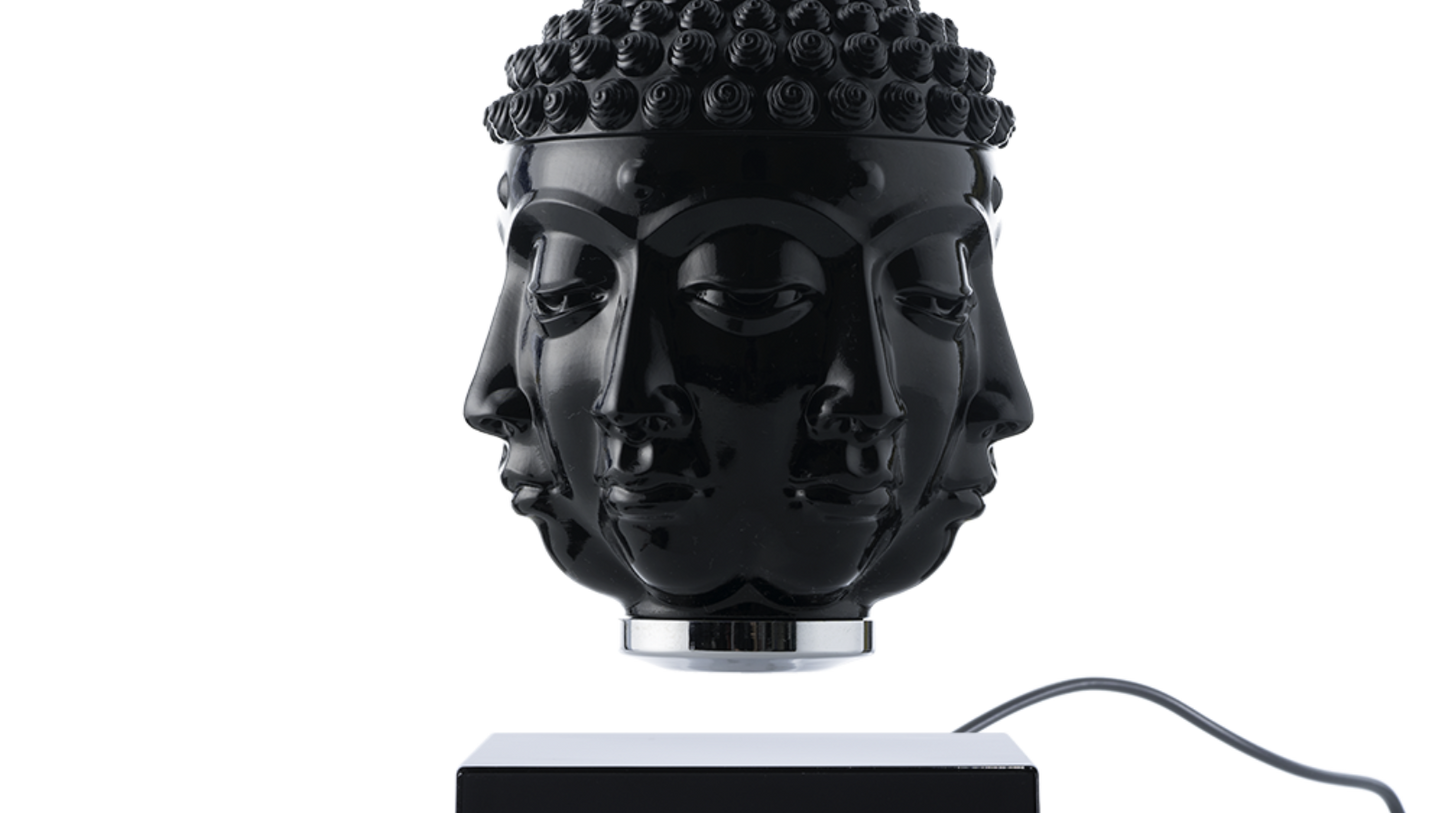 LevitatingX  Decor: Gravity-Defying Decor Black - Wired - Black - Buddha