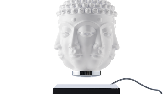 LevitatingX  Decor: Gravity-Defying Decor Black - Wired - White - Buddha