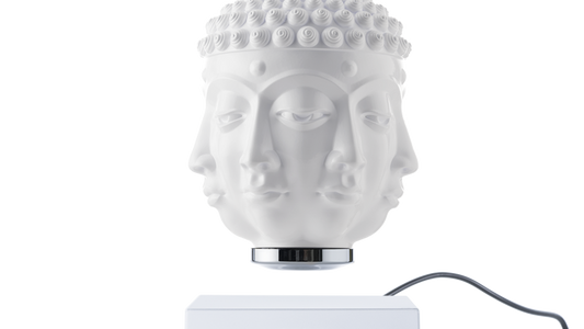 LevitatingX  Decor: Gravity-Defying Decor White - Wired - White - Buddha