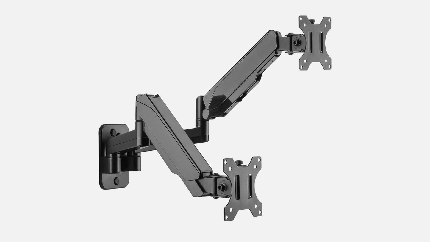 Mount-It!Dual Monitor Wall Mount: Fits 17" - 32" Screens Black