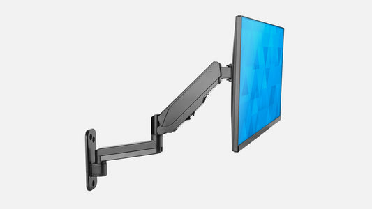 Mount-It! Height Adjustable Single Monitor Wall Mount Black