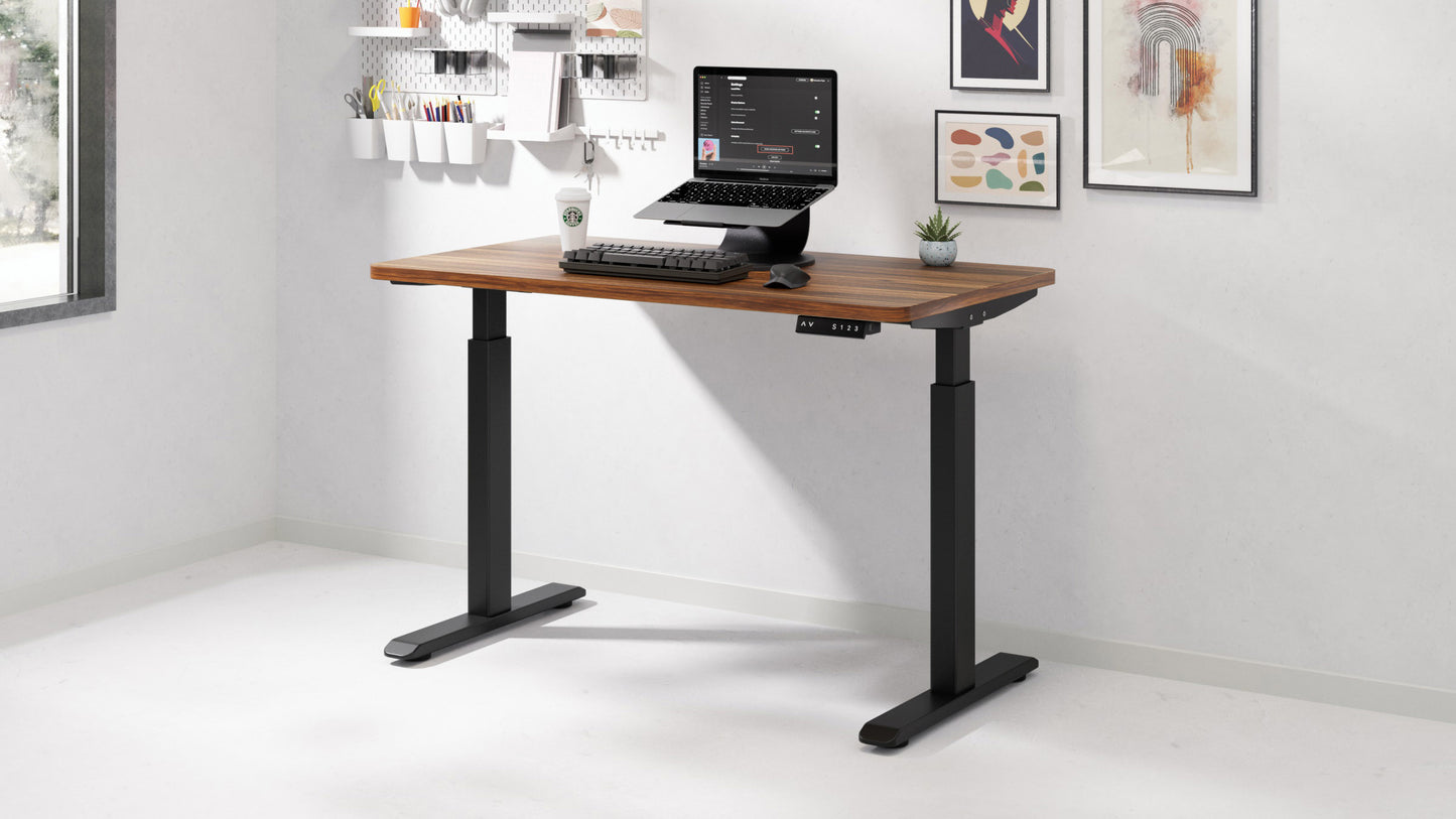 AOKE Wistopht CompactDesk Starter: Anti-collision & USB Ports Black - Autonomous x Witstoph - Core frame w USB port - 47" x 28" Compact - Walnut