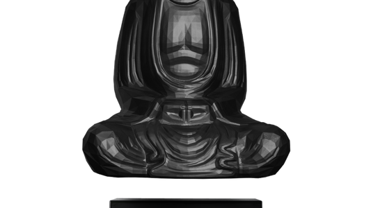 LevitatingX  Sculptures: Gravity-Defying Art Black - Sitting Buddha