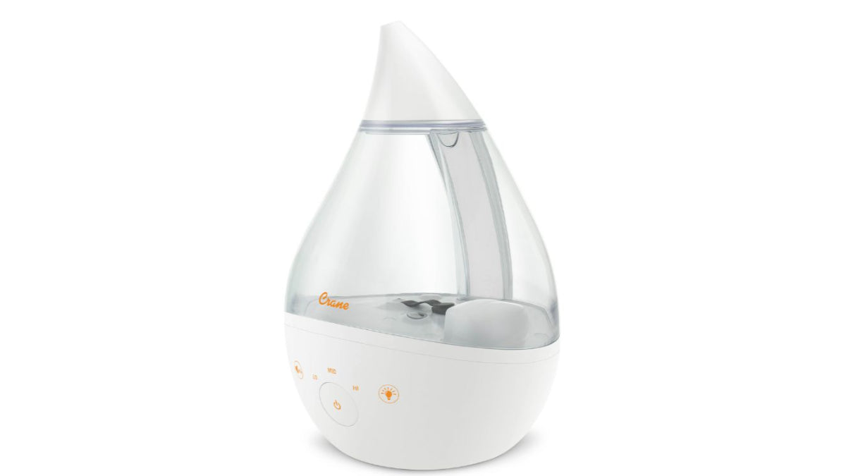 Crane USA Drop 2.0 4-in-1 Humidifier Clear & White Clear/White