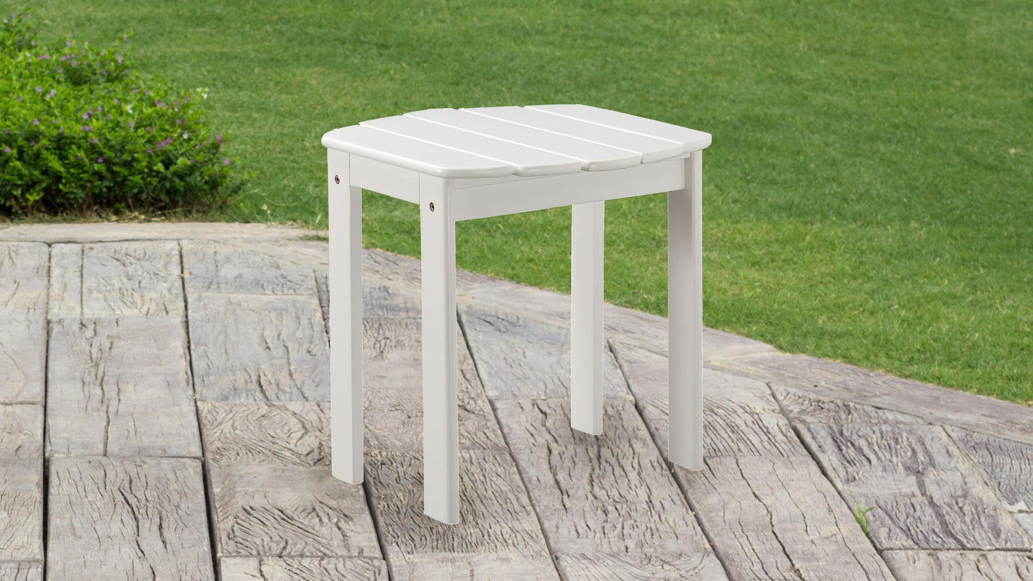 Benzara Outdoor End Table by Benzara White