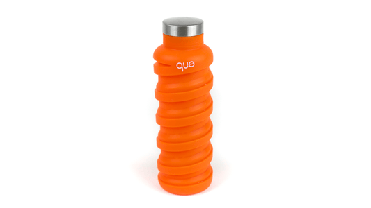 que Collapsible Water Bottle 20oz: Special Bundle Sunbeam Orange