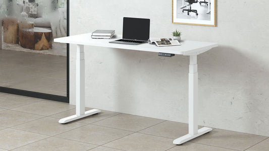 AOKE Wistopht SmartDesk Advanced: Anti-collision & USB Ports White - Autonomous x Witstoph - Advanced frame w USB port - 55" x 28" Classic - White