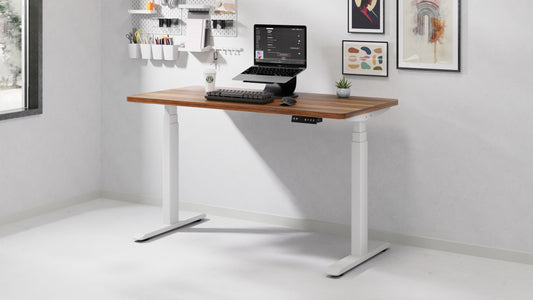 AOKE Wistopht SmartDesk Advanced: Anti-collision & USB Ports White - Autonomous x Witstoph - Advanced frame w USB port - 55" x 28" Classic - Walnut