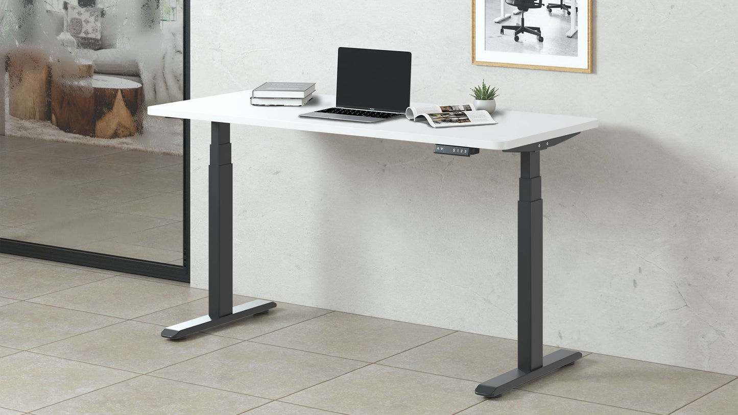 AOKE Wistopht SmartDesk Advanced: Anti-collision & USB Ports Black - Autonomous x Witstoph - Advanced frame w USB port - 55" x 28" Classic - White