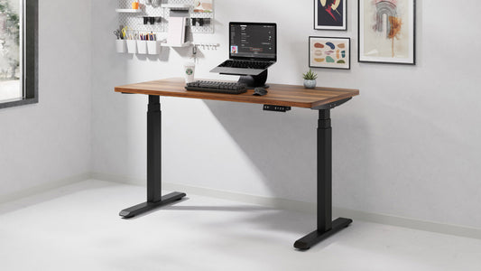 AOKE Wistopht SmartDesk Advanced: Anti-collision & USB Ports Black - Autonomous x Witstoph - Advanced frame w USB port - 55" x 28" Classic - Walnut