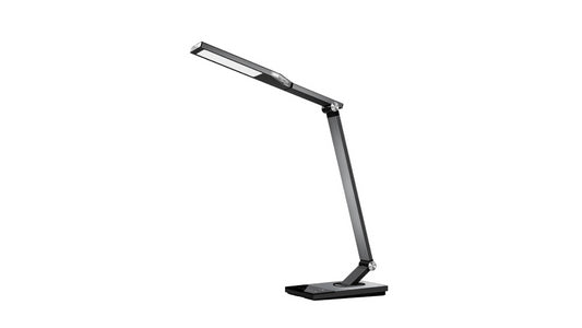 Racktodoor LED Desk Lamp With Super Fast Charging & Touch Tech: Pure Solid Aluminum-Alloy Black